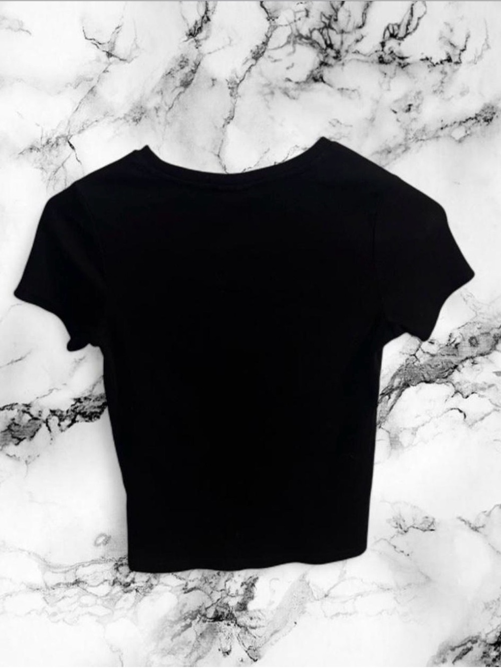 🐱 Hello Kitty - Black, Ribbed “Baby Tee”🐱 - Picture 2 of 3